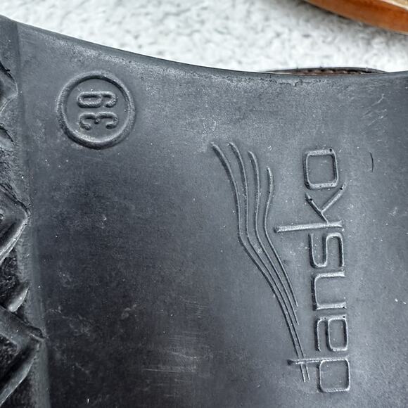 Dansko Shoes Womens US 9 39 Brown Limited Edition 30th Anniversary Clogs Leather - Picture 9 of 11